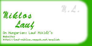 miklos lauf business card